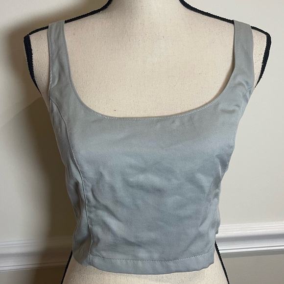 Abercrombie & Fitch Tops - Abercrombie & Fitch Grey Cropped Smocked Back Tank NWT